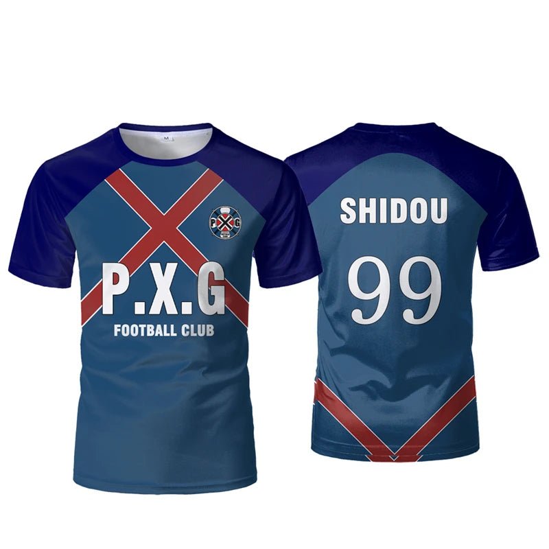 Paris X Gen P.X.G Blue Lock Maillot d'Anime Japonais Uniforme de Football No.9 Rin Shidou Cosplay T-Shirts Nom et Numéro Personnalisés Hauts - crazyfinds.frcrazyfinds.frParis X Gen P.X.G Blue Lock Maillot d'Anime Japonais Uniforme de Football No.9 Rin Shidou Cosplay T-Shirts Nom et Numéro Personnalisés Hauts