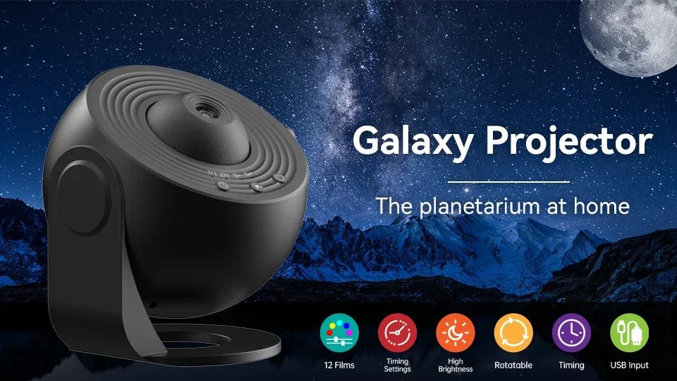 Projecteur de galaxie veilleuse LED projecteur de ciel étoilé 360 ° Lampe de nuit planétarium rotative, pour chambre décorative, cadeau pour enfants - crazyfinds.frMa boutiqueWhite BlackUsb plugProjecteur de galaxie veilleuse LED projecteur de ciel étoilé 360 ° Lampe de nuit planétarium rotative, pour chambre décorative, cadeau pour enfants