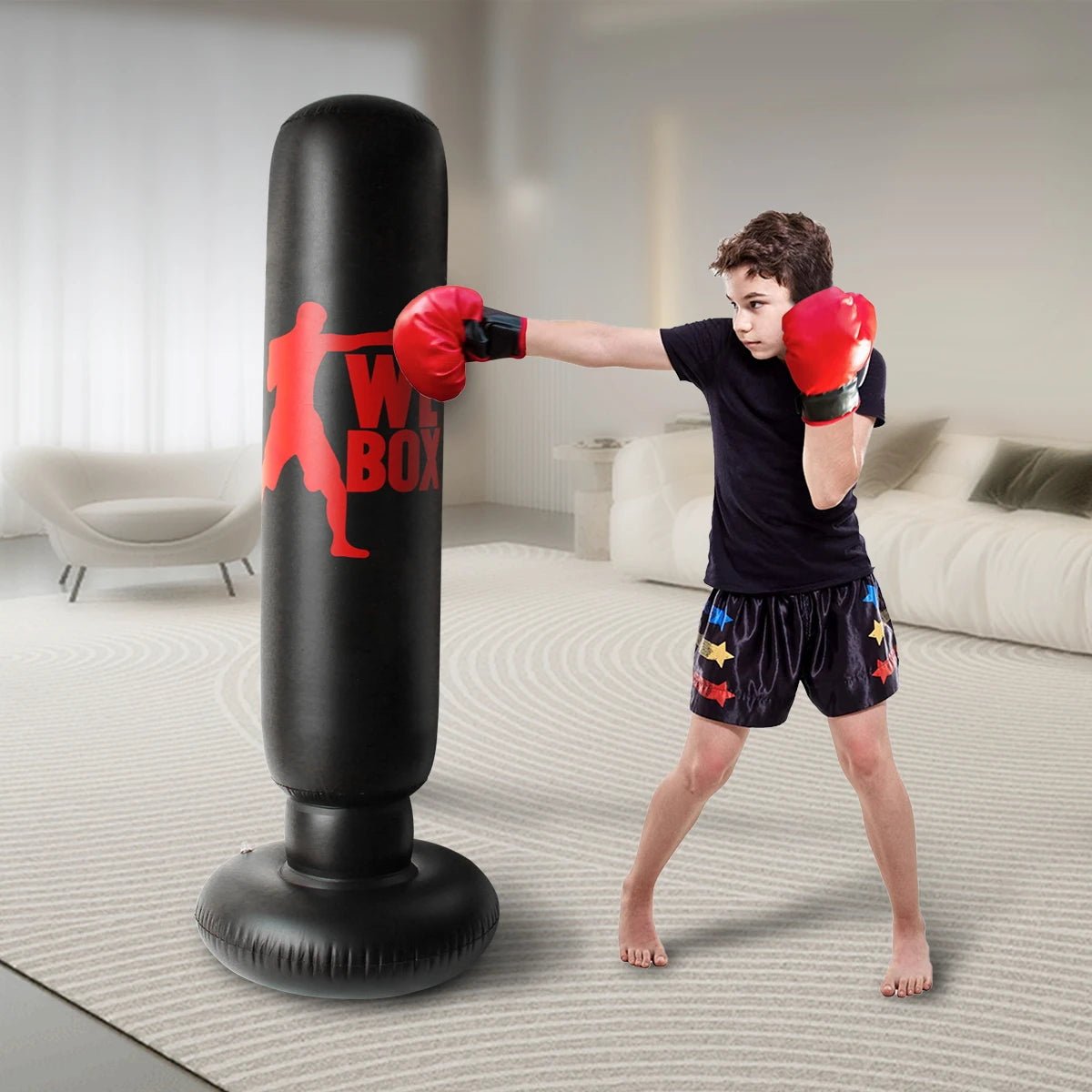 Sac de Frappe Gonflable sur Pied 160cm pour Enfants et Adultes, Sac de Sable de Kickboxing, Sac de Boxe Karaté Anti - Stress - crazyfinds.frcrazyfinds.frSac de Frappe Gonflable sur Pied 160cm pour Enfants et Adultes, Sac de Sable de Kickboxing, Sac de Boxe Karaté Anti - Stress