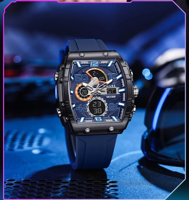 SMAEL 8109 nouvelle montre pour hommes sport multifonctionnel 50M étanche double affichage LED veilleuse loisirs étudiant montre électronique - crazyfinds.frcrazyfinds.frblackSMAEL 8109 nouvelle montre pour hommes sport multifonctionnel 50M étanche double affichage LED veilleuse loisirs étudiant montre électronique