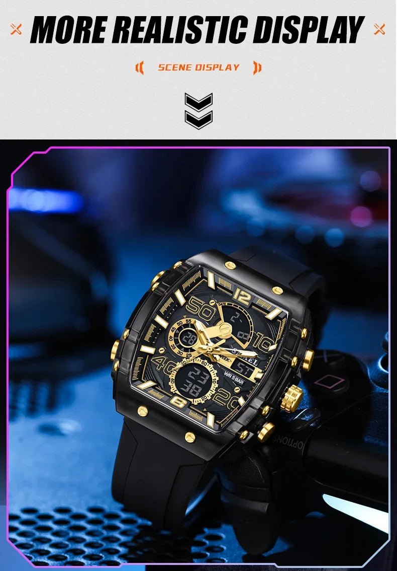 SMAEL 8109 nouvelle montre pour hommes sport multifonctionnel 50M étanche double affichage LED veilleuse loisirs étudiant montre électronique - crazyfinds.frcrazyfinds.frblackSMAEL 8109 nouvelle montre pour hommes sport multifonctionnel 50M étanche double affichage LED veilleuse loisirs étudiant montre électronique