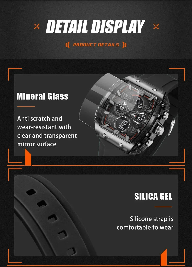 SMAEL 8109 nouvelle montre pour hommes sport multifonctionnel 50M étanche double affichage LED veilleuse loisirs étudiant montre électronique - crazyfinds.frcrazyfinds.frblackSMAEL 8109 nouvelle montre pour hommes sport multifonctionnel 50M étanche double affichage LED veilleuse loisirs étudiant montre électronique