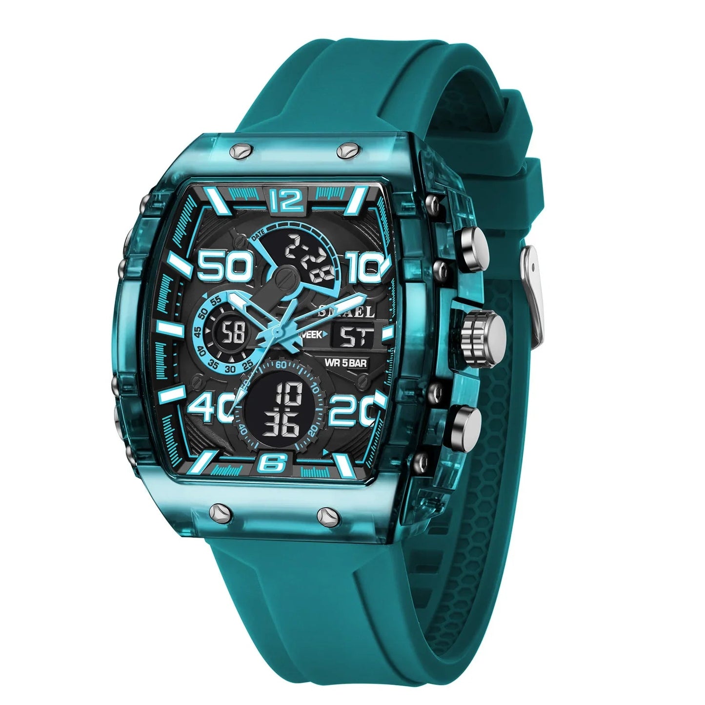 SMAEL 8109 nouvelle montre pour hommes sport multifonctionnel 50M étanche double affichage LED veilleuse loisirs étudiant montre électronique - crazyfinds.frcrazyfinds.frLight BlueSMAEL 8109 nouvelle montre pour hommes sport multifonctionnel 50M étanche double affichage LED veilleuse loisirs étudiant montre électronique