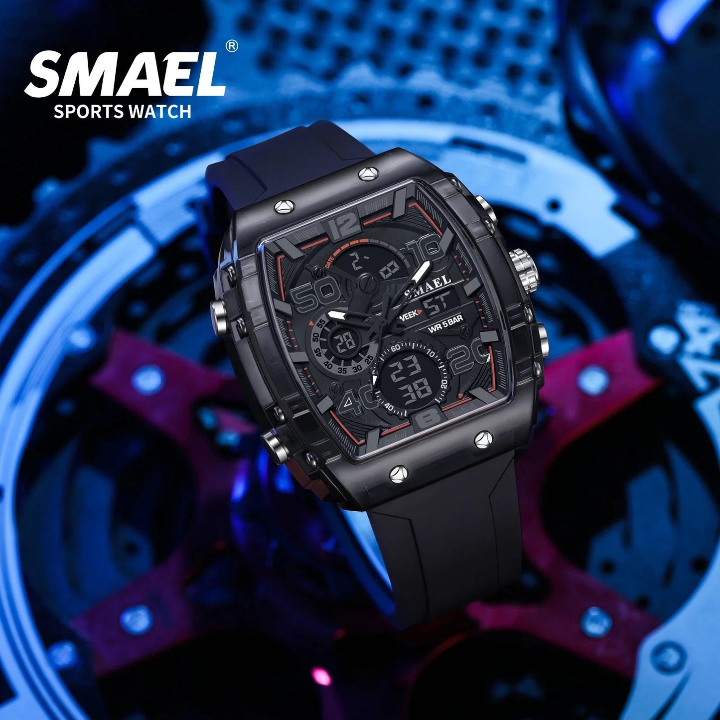 SMAEL 8109 nouvelle montre pour hommes sport multifonctionnel 50M étanche double affichage LED veilleuse loisirs étudiant montre électronique - crazyfinds.frcrazyfinds.frblackSMAEL 8109 nouvelle montre pour hommes sport multifonctionnel 50M étanche double affichage LED veilleuse loisirs étudiant montre électronique
