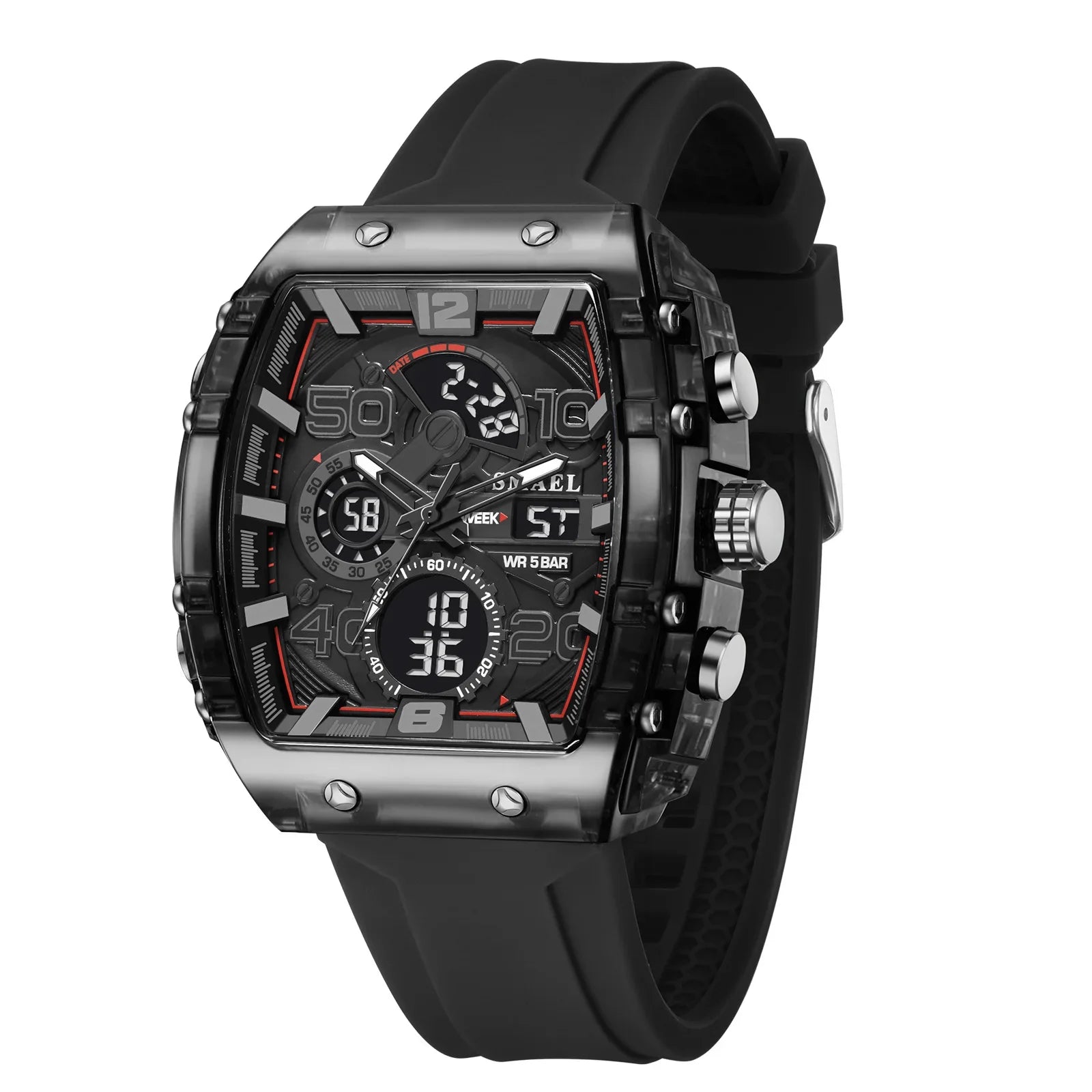 SMAEL 8109 nouvelle montre pour hommes sport multifonctionnel 50M étanche double affichage LED veilleuse loisirs étudiant montre électronique - crazyfinds.frcrazyfinds.frblackSMAEL 8109 nouvelle montre pour hommes sport multifonctionnel 50M étanche double affichage LED veilleuse loisirs étudiant montre électronique