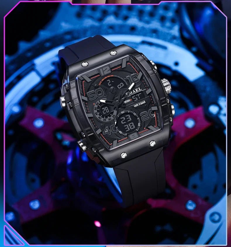 SMAEL 8109 nouvelle montre pour hommes sport multifonctionnel 50M étanche double affichage LED veilleuse loisirs étudiant montre électronique - crazyfinds.frcrazyfinds.frblackSMAEL 8109 nouvelle montre pour hommes sport multifonctionnel 50M étanche double affichage LED veilleuse loisirs étudiant montre électronique