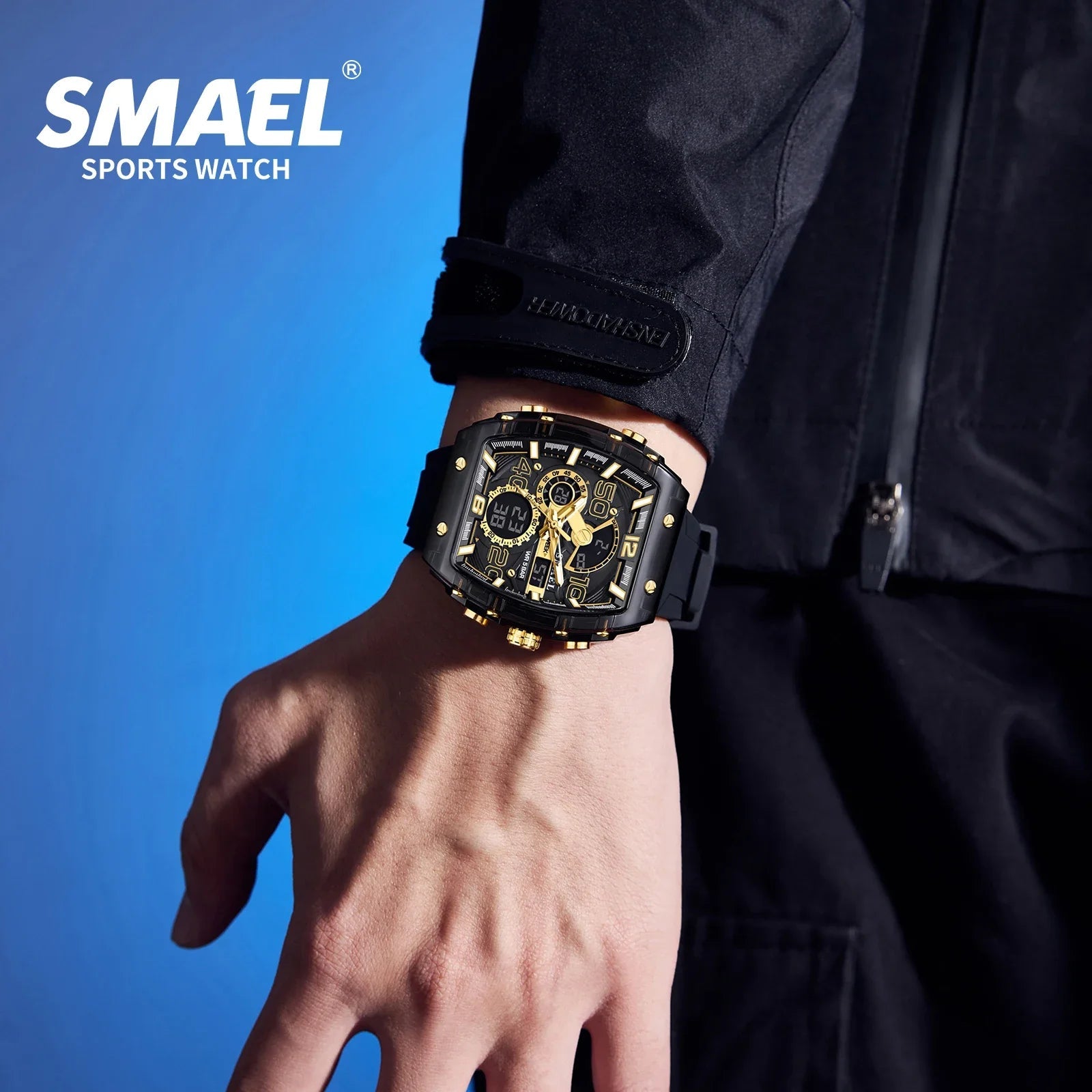 SMAEL 8109 nouvelle montre pour hommes sport multifonctionnel 50M étanche double affichage LED veilleuse loisirs étudiant montre électronique - crazyfinds.frcrazyfinds.frblackSMAEL 8109 nouvelle montre pour hommes sport multifonctionnel 50M étanche double affichage LED veilleuse loisirs étudiant montre électronique