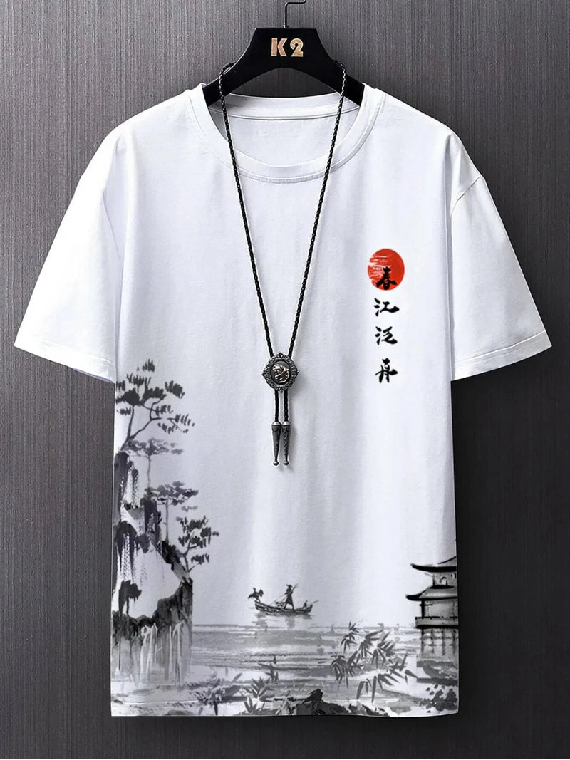 Style chinois Hommes T-Shirt Lâche Confortable Paysage Encre Imprimer Manches Courtes Confortable À Séchage Rapide T-Shirt Vêtements - crazyfinds.frcrazyfinds.frETFH20241220MStyle chinois Hommes T-Shirt Lâche Confortable Paysage Encre Imprimer Manches Courtes Confortable À Séchage Rapide T-Shirt Vêtements