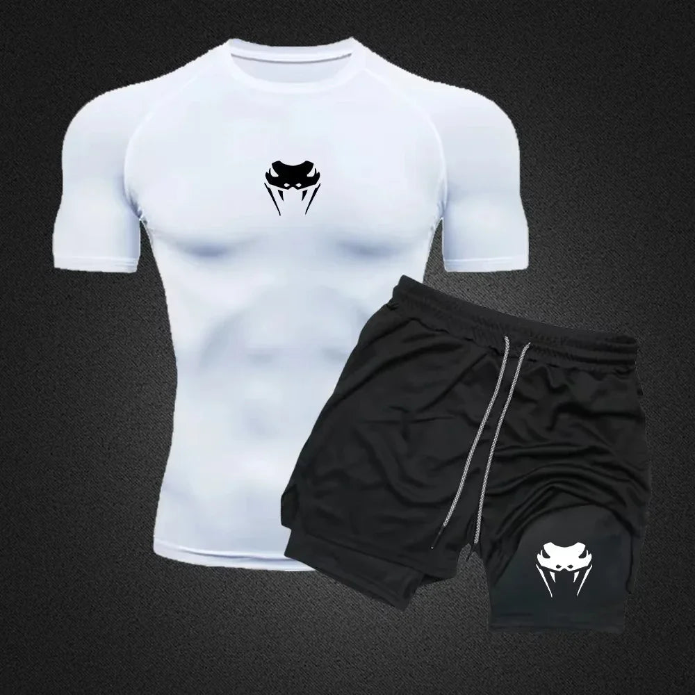 Vêtements de fitness athlétiques à compression pour hommes – Short double couche serré à manches courtes à séchage rapide, ensemble d'été pour course à pied et fitness - crazyfinds.frcrazyfinds.frGris foncéMVêtements de fitness athlétiques à compression pour hommes – Short double couche serré à manches courtes à séchage rapide, ensemble d'été pour course à pied et fitness