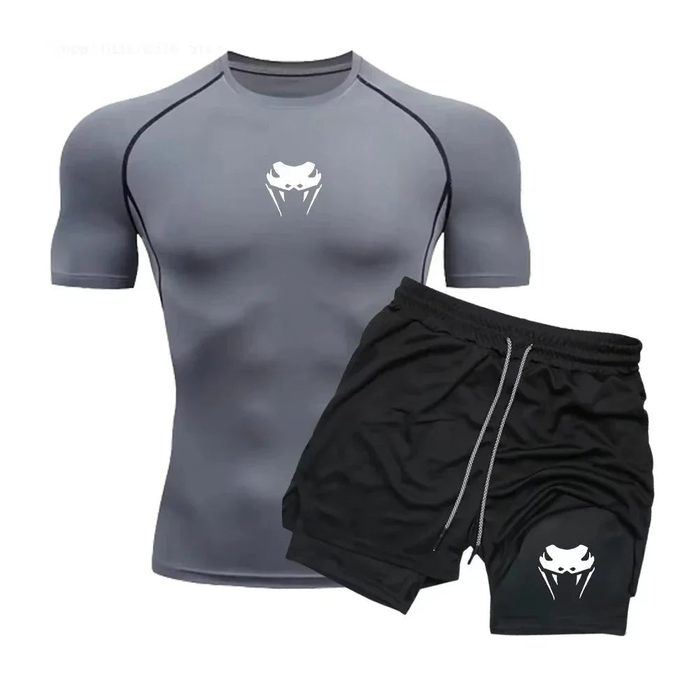 Vêtements de fitness athlétiques à compression pour hommes – Short double couche serré à manches courtes à séchage rapide, ensemble d'été pour course à pied et fitness - crazyfinds.frcrazyfinds.frOrMVêtements de fitness athlétiques à compression pour hommes – Short double couche serré à manches courtes à séchage rapide, ensemble d'été pour course à pied et fitness